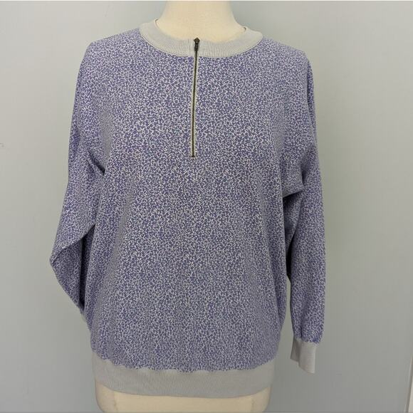 Women's Vintage North Face Half Zip Sweatshirt Pullover Jumper Purple Medium - Picture 1 of 10